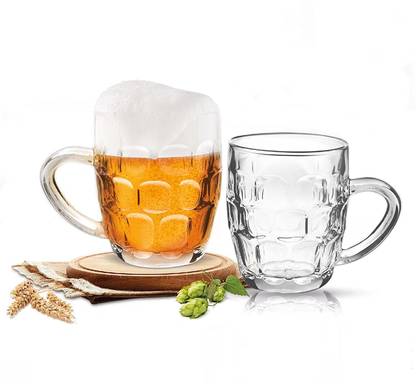 KAVYACRASH (Pack of 2) Cascade Beer Mug Glass Set Beer Mug