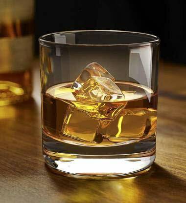 VLKMK (Pack of 4) Perfect for ServingA Scotch, Whiskey or Mixed Drinks(pack of 4,290 ml ) Glass Set Whisky Glass