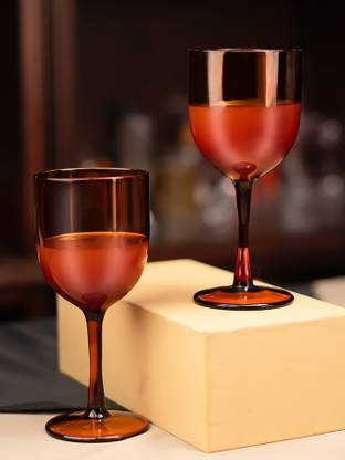 borotech (Pack of 2) Prism Hue Wine Goblet Handcrafted Borosilicate Glass, Scratch-Resistant, Glass Set Wine Glass