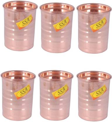 Shivshakti Arts (Pack of 6) 1380-6 Glass Set Water/Juice Glass