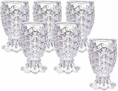 barad enterprise (Pack of 6) BE 3 Pineapple Glass Glass Set Water/Juice Glass
