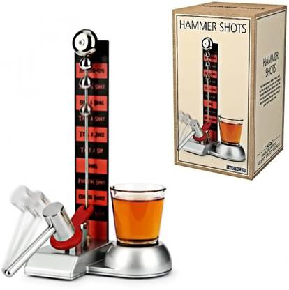 Magnusdeal Hammer Shot Party Drinking Game with Shot Glass,Hammer Shot Bell Glass Shot Glass