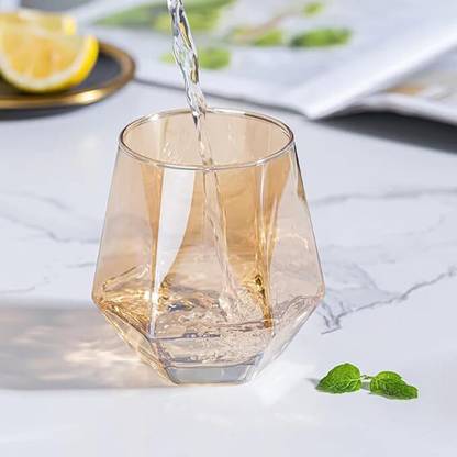 JCTRADING (Pack of 6) Hexagonal Wine Glass (S) Glass Set Whisky Glass