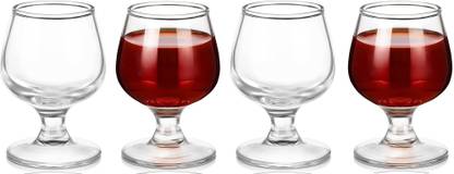 Star Work (Pack of 4) Crystal Brandy Snifter Modern Unique Stemmed Glasses Premium Cognac Snifter Glass Set Wine Glass