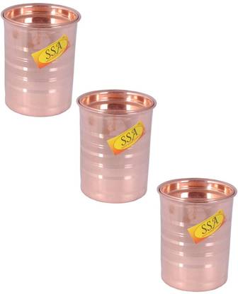 Shivshakti Arts (Pack of 3) SSA-1380-3 Glass Set Water/Juice Glass