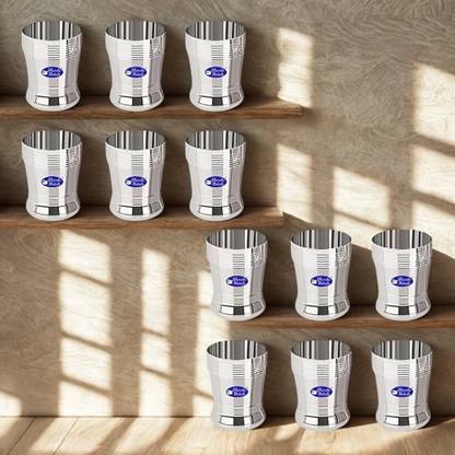 Sharda Metals (Pack of 12) glass01e Glass Set Water/Juice Glass