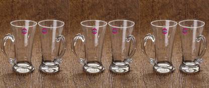 AFAST (Pack of 6) New Bavrage Tumbler Pilsner Glass Beer Mug With Handle Set Of 6-BR025 Glass Set Water/Juice Glass