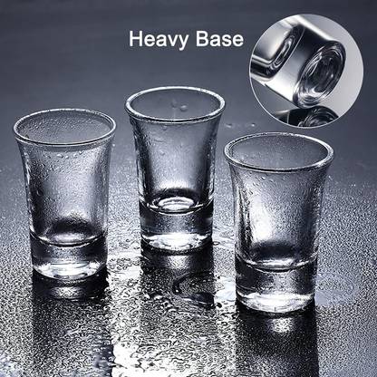 Adhunyk (Pack of 4) Crystal Clear 40 ml Shot Glass Set of 4 Pcs for Vodka Shot, Tequila Shot, Glass Shot Glass