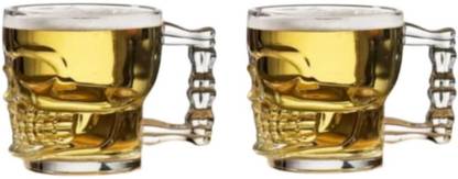 MIR (Pack of 2) Skull Shape Whiskey Glass . Glass Set Whisky Glass