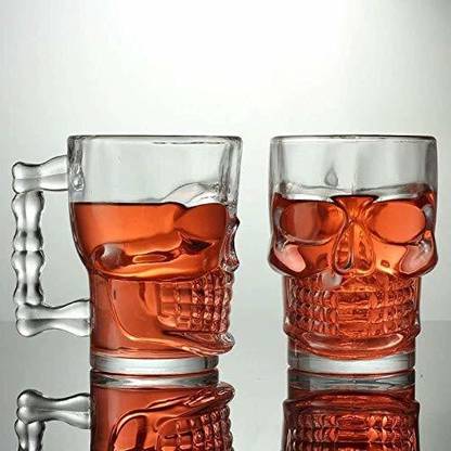 MOOZICO Glass Beer - 2 Pieces, Transparent, 540ml Glass Beer (540 ml, Pack of 2) Glass Beer Mug