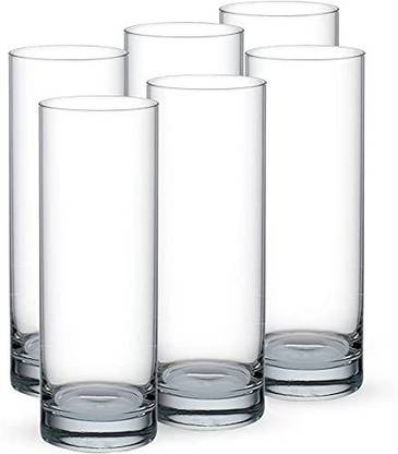 DFGH (Pack of 6) ater Glasses 220 ml Transparent Long Glass | Glass Set Water/Juice Glass