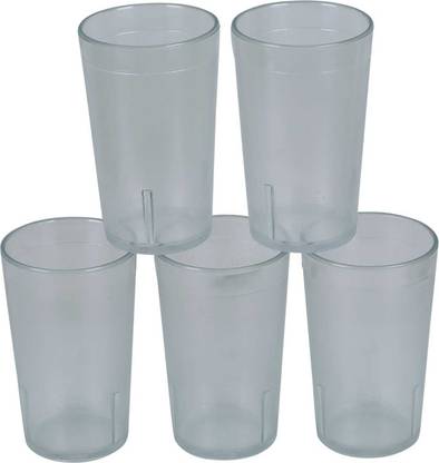 CORNET (Pack of 5) Water Transperant Glass Set Glass Set Water/Juice Glass