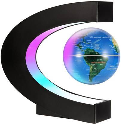 RV Mart Magnetic Levitation Floating Globe Mid Air Automatic Rotating Earth Gadget COL Globe Round World Globe