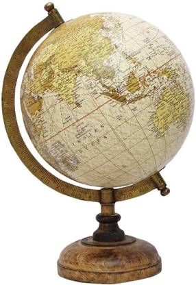 Entice Selections Antique Handicrafted Big Desktop Rotating Globe Desk & Table Top Political World Globe
