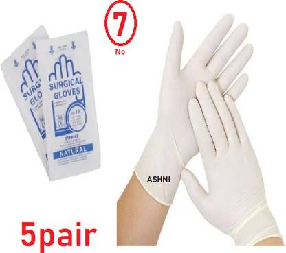 Ashni Sterile Surgical Dressing Sarjun Gloves Pack of 5pair Glove Box Holder