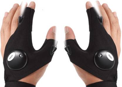 TRINGDOWN 1 Pair Flashlight Gloves Light Running Gloves