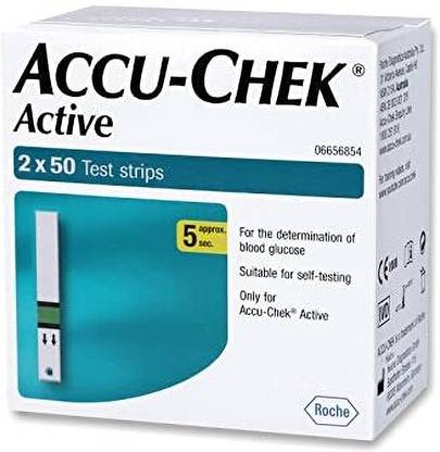 POCT ACCU CHEK ACTIVE 100 Glucometer Strips