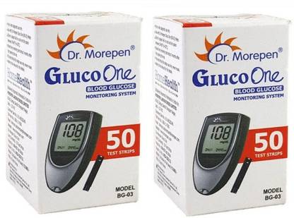 Dr. Morepen BG03-100 Strips 100 Glucometer Strips