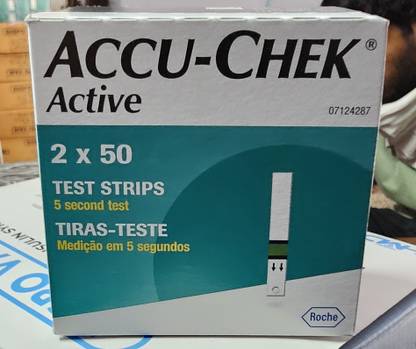 Accu Chek 100 STRIPS 100 Glucometer Strips