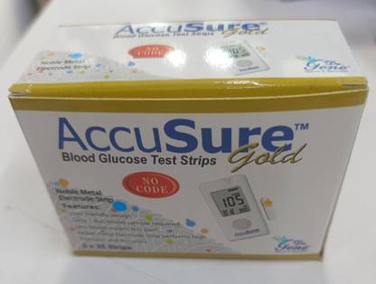 AccuSure GOLD 50 Glucometer Strips