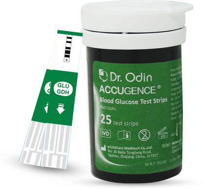 Dr. Odin FAD-GDH Accugence Blood Glucose Test 50 Glucometer Strips