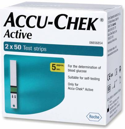 ACCU-CHEK Active 100 Sugar Strip 100 Glucometer Strips