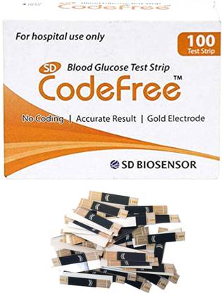 SD BIOSENSOR Codefree Blood Glucose Test Strips 1000 Glucometer Strips