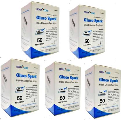 gluco spark 250 Test Strips| 250 Glucometer Strips