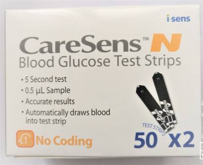 CARESENS N 8809126646312 100 Glucometer Strips