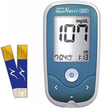 STANDARD Gluco Navii GDH Blood Glucose Meter With 100 Strips & 100 Lancets Glucometer