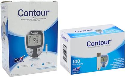 CONTOUR PLUS blue meter with 100 strips Glucometer