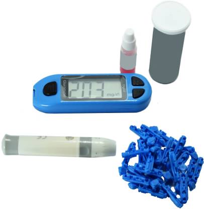 Dishan Blood Glucose Sugar Test Kit With 25 Strips, 25 Lancets And A Lancing Device Glucometer