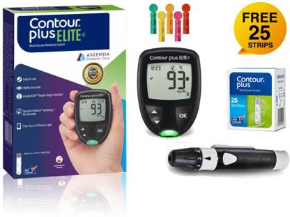 CONTOUR PLUS Elite with 25 strips Glucometer