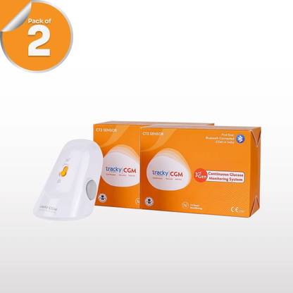 Tracky CGM Sensor For continuous glucose monitoring Pack of 2 Glucometer