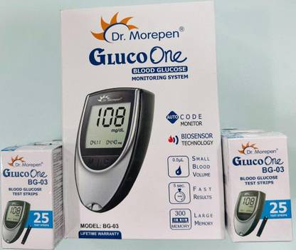Dr. Morepen Meter With 2x25 Strips Glucometer