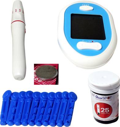 ETHIGEN Portable Glucometer for Glucose Test with 25 Strips Glucometer