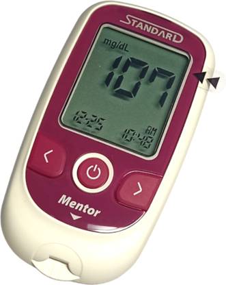 STANDARD - Digital Blood Glucose Meter for self Diabetes testing monitor machine with complete medical device Kit - Glucometer
