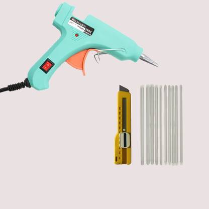 Atrocitus 20W Mini Hot Glue Gun With Utility Knife+10 Pcs Glue Stick for Decor Standard Temperature Corded Glue Gun