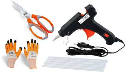 FADMAN GGS4SG ELECTRONIC GLUE GUN COMBO PACK WITH SCISSOR & GLOVES Standard Temperature Corded Glue Gun