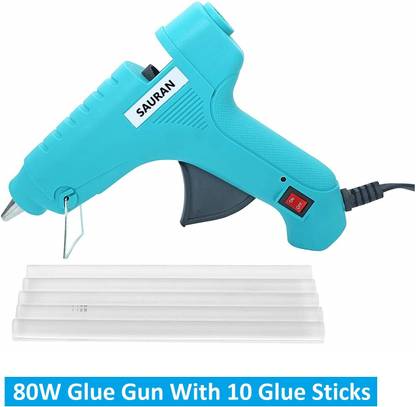 Sauran 80W Glue Gun With 10 Glue Sticks GG94 High Temperature Corded Glue Gun