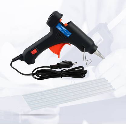 Soldify SFHC11GGM1 Electric 20 Watt Black Hot Gum Glue Gun With 5Pcs Hot Melt Glue Stick Standard Temperature Corded Glue Gun