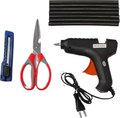 VMTRONIX GLUE GUN WITH 6 BLACK STICKS AND CUTTER SCISSOR High Temperature Corded Glue Gun