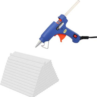 Wadro Blue 20W With 50 Transparent Sticks Standard Temperature Corded Glue Gun