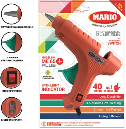 Mario ME 65+ Plus Glue Gun Package Contents