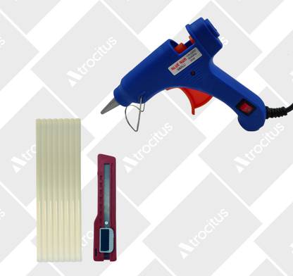 Atrocitus 20W Mini Glue Gun With 8Pcs Glue Stick+Utility Knife for DIY and craft Standard Temperature Corded Glue Gun