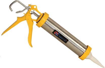 Digital Craft 9"inch Steel Alloy Yellow Paint Handle Cylinder Adhesive Glue Gun Caulking Tool Standard Temperature Cordless Glue Gun