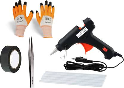 FADMAN GGS5PRH ELECTRONIC GLUE GUN COMBO PACK WITH TAPE, TWEEZER & GLOVES Standard Temperature Corded Glue Gun