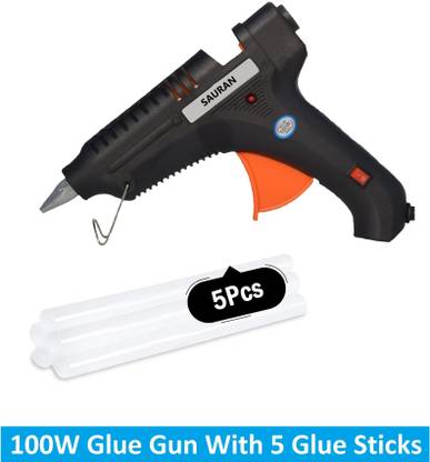 Sauran 100W Glue Gun With 5 Glue Sticks GG5 Standard Temperature Corded Glue Gun