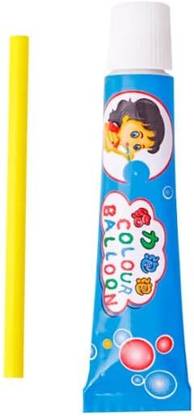 TWYN ENTERPRISE Bubble Making Glue- 1 Tubes with Straws | Non-Toxic DIY Fun for Kids Party Glue