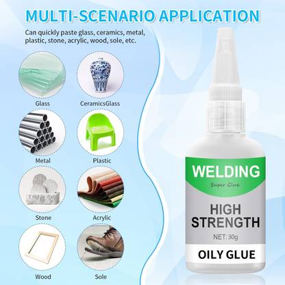beautiloon High Strength Oily Glue, Universal Super Glue Instant Bonding